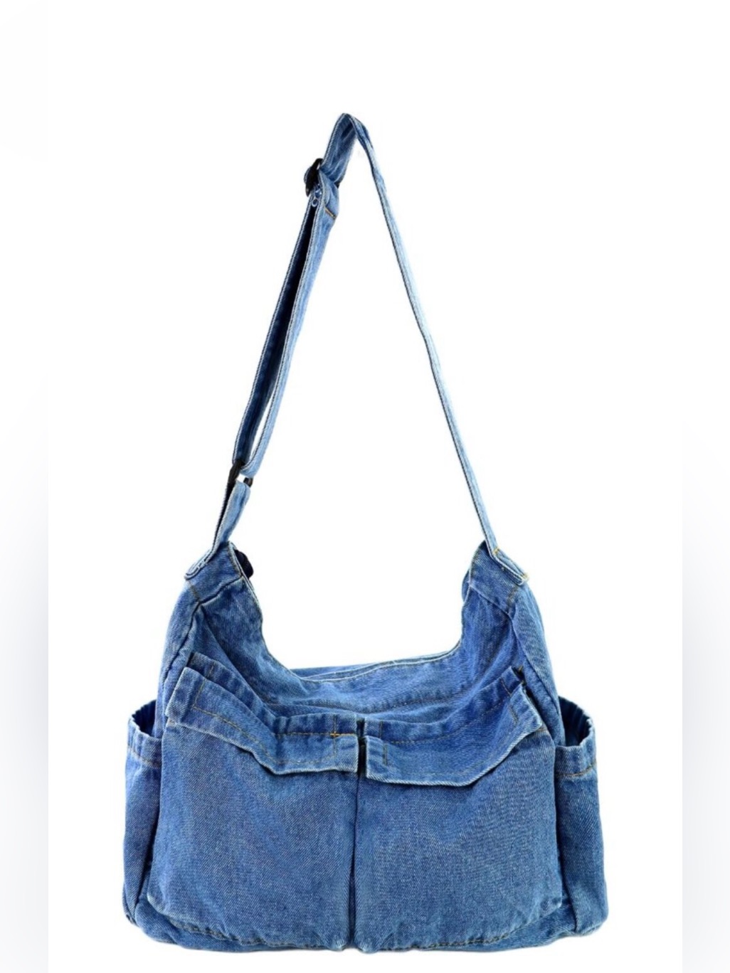 Denim Shoulder Bag For Women, Large Capacity Canvas Crossbody Hobo Purse Messeng